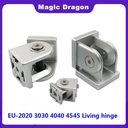 1pcs Movable Hinge Connecting Piece Industrial Aluminum Profile Fitting 2020 2040 3030 3060 4040 4080 4545 Zinc Alloy Any Angle