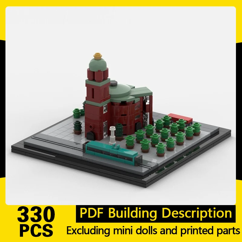 

City Street View Model MOC Building Bricks City Center Church Modular Technology Gifts Holiday Assemble Children Toys Suit