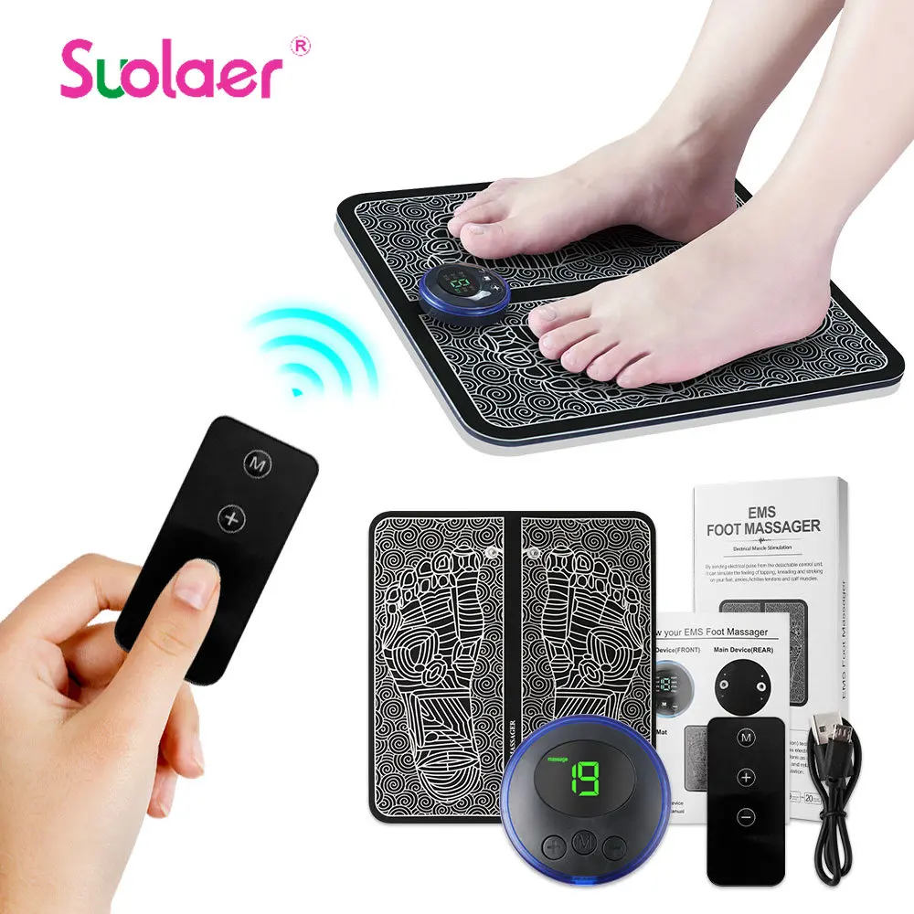 

Электрический массажер для ног, складной массажный коврик для ног, стимуляция мышц, массажный релаксационный тренажер для массажа, фитнеса, расслабления