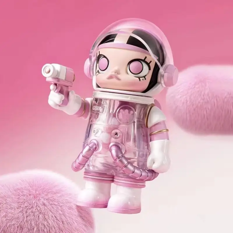 Autentico Blind Box Mega Series 100% Space Molly Jasmine 3rd-generation Pvc Handmade Desktop Ornament Collection regalo di compleanno