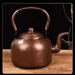 3L/5L Vintage Copper Pot Red Copper Boiling Kettle Home Teapot For Gas/Induction Cooker Tea Infuser Health Tea Pot