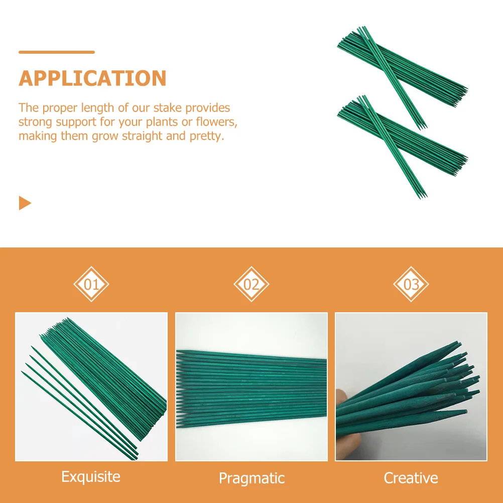 

50Pcs Bamboo Plant Stakes Reusable Garden Support Sticks for Outdoor Plants Tomatoes Peppers Vines