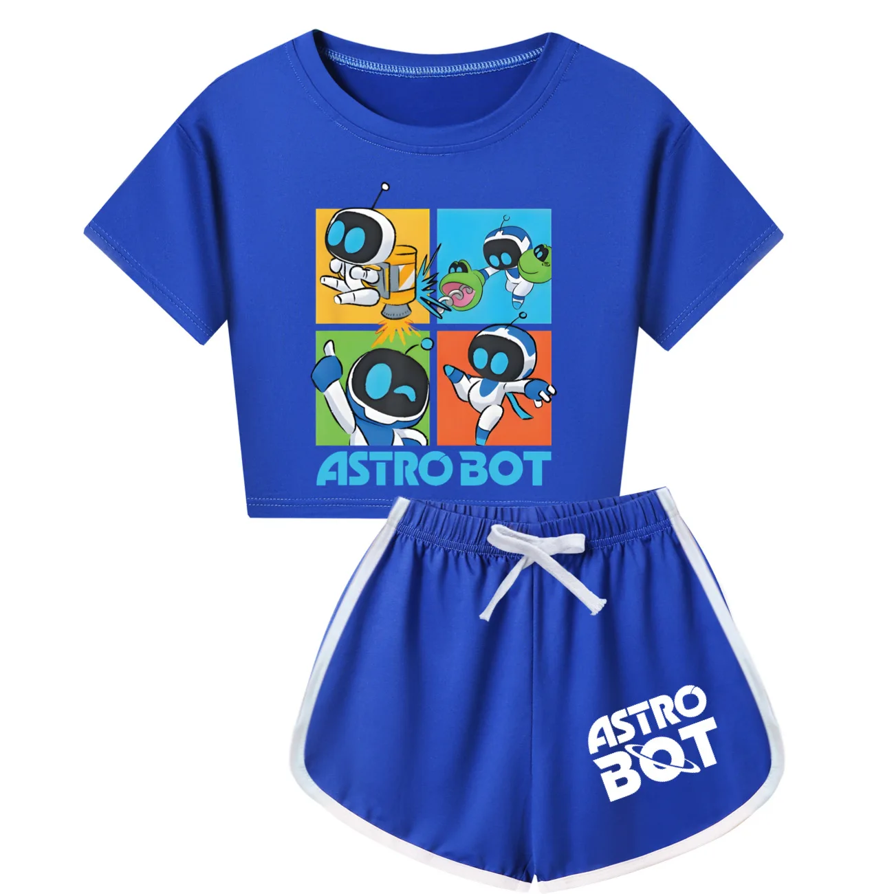 ASTROBOT verão crianças roupas anime impressão ternos da criança meninas conjuntos de jogo topo + shorts conjuntos terno esportivo casual conjuntos do bebê