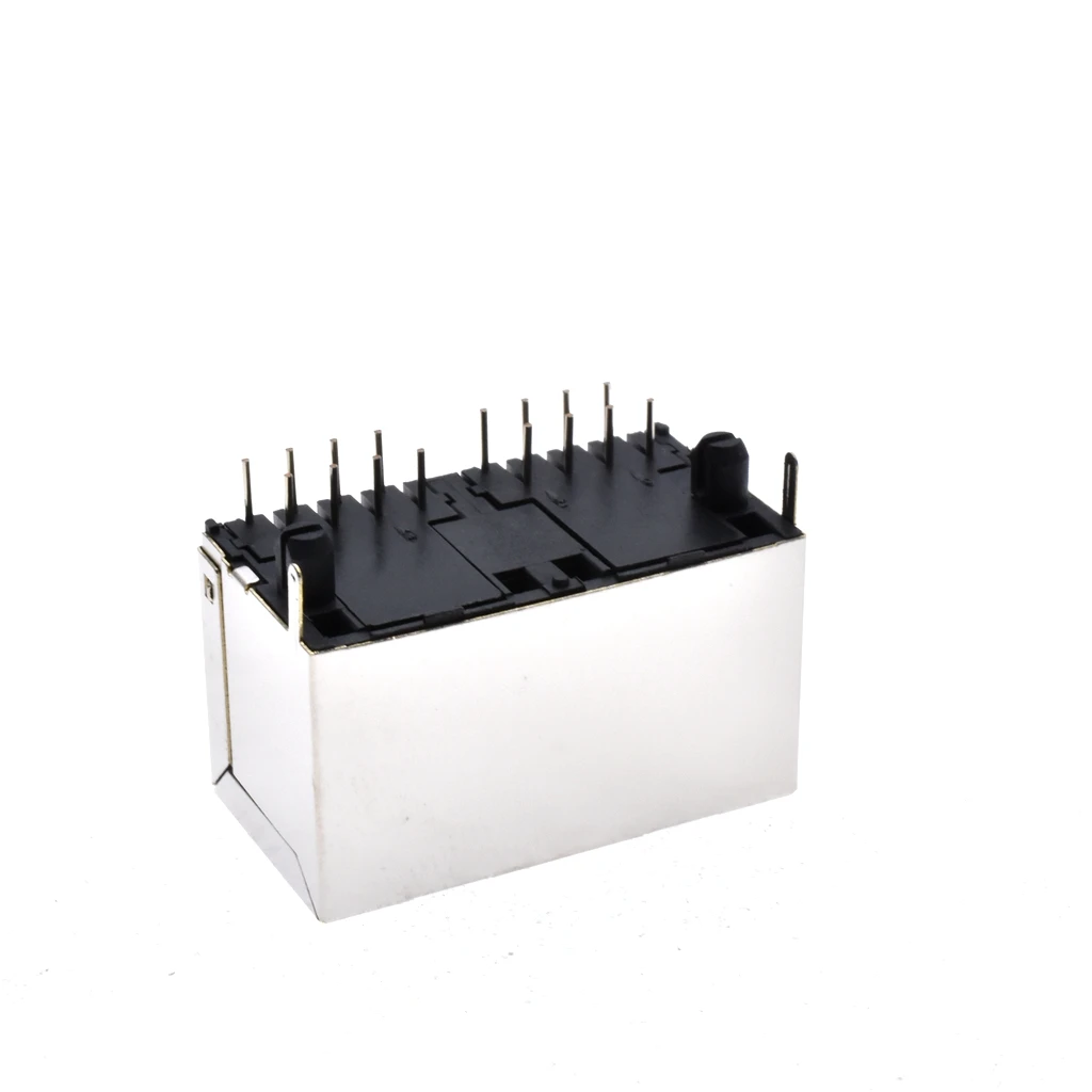 20 Stks/partij Netwerk Socket 1X2 Verticale RJ45 Socket 5224-8P8C 1X2 Afgeschermde 180 Graden