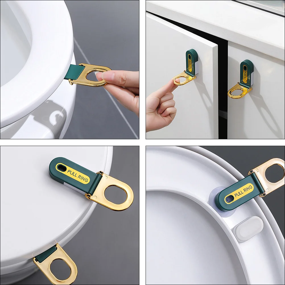 

4Pcs Toilet Seat Lifter High Quality Plastic Hips Dual Fixing Suction Cup Adhesive Bathroom Supplies Anti-Touching Closestool