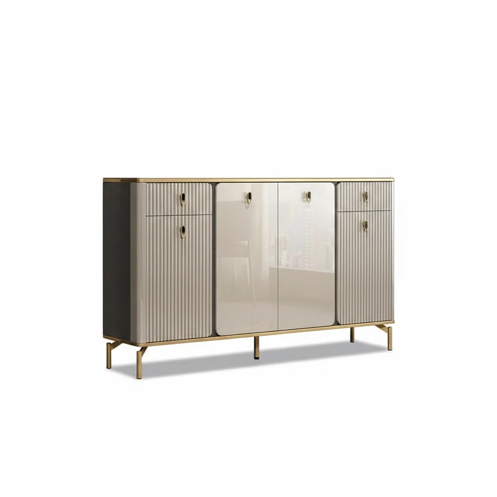 Shoe Cabinet, Manmade Board Tipping Bucket Shoe Rack, Space Saving Modern Foyer Storage Rack, Thin Shoe Rack for Corridor