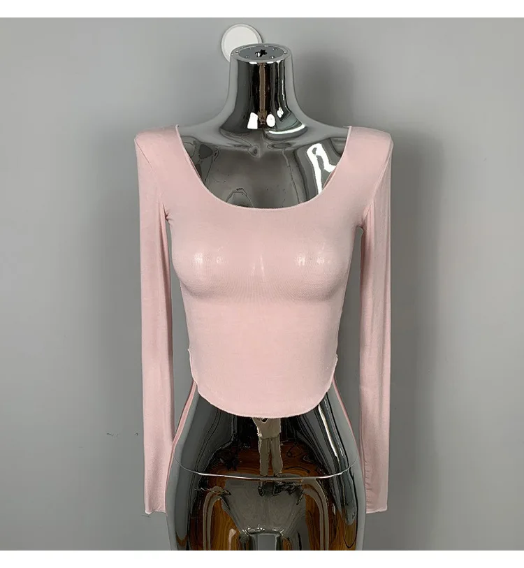 Koreanisches Sommer-T-Shirt für Damen, schmal geschnitten, mit Rundhalsausschnitt, einfarbig, lässig, schlicht, sexy, durchsichtig, kurzärmelig, Oberteil für Frauen – Detail 15