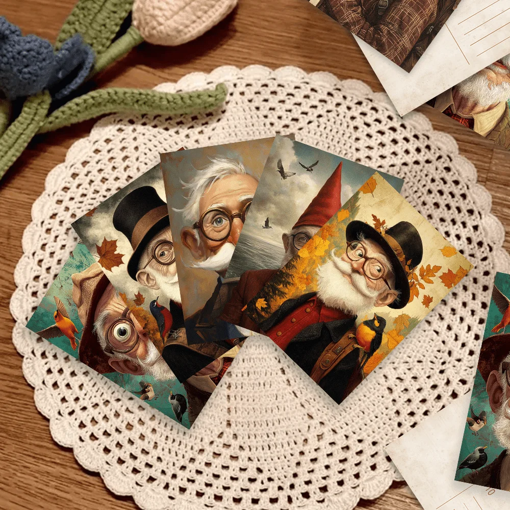 32pcs, vintage cute grandpa, p - Collectible Vintage Greeting Cards ulasan dan harga
