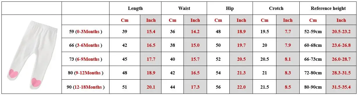 0-18M Baby Girl Pant with Footies Heart Trousers Newborn Infant PP Pant Toddler Girl Clothes Elastic Waist Kid Legging A1119