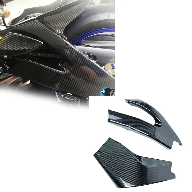 Aplicável acessórios da motocicleta r6 modificado fibra de carbono braço oscilante capa braço oscilante painel lateral 2008 +