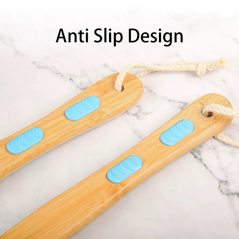 바디 스크럽 브러시, 부드럽고 단단한 강모 샤워, 양면 긴 손잡이 샤워 브러시, 바디 브러시, 실제 헤어 가발용 스페셜, 1 개, 2 개