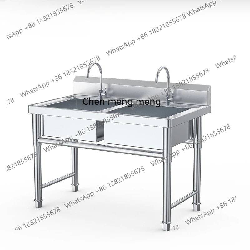

Commercial double star sink, stainless steel dishwashing sink, wash basin