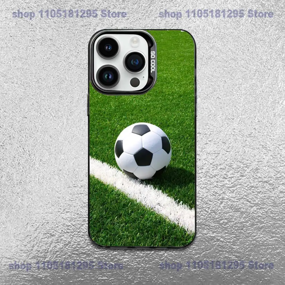 Football Sport Phone Case For iPhone 17,16,15,14,13,12,11,X,Mini,Pro,E,MAX Black Candy Matte Shockproof Cover #6