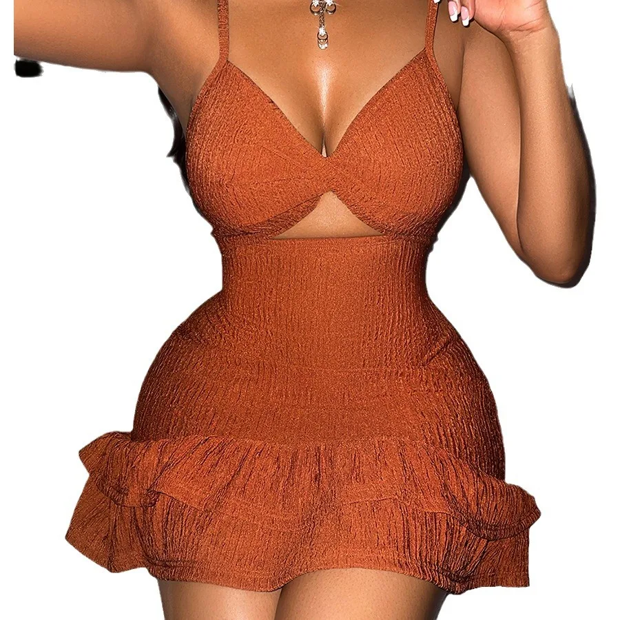 Herfst Nieuwe Ronde Hals Split Lange Mouw Veelzijdige Casual Dames Dieptepunt Shirt T-shirt Top Sexy Jurk