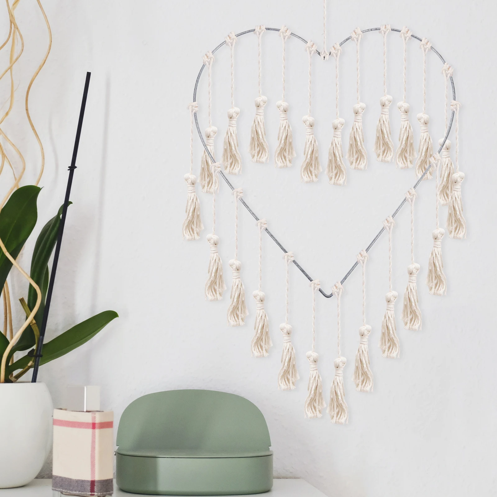 

2pcs Iron Wreath Frame 5 Heart Shape Diy Garland Ring For Christmas Home Decor Outdoor Indoor Garden Party Decoration