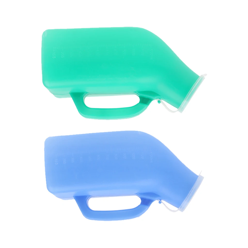 Large Capacity Male Urinal Bottle Emergency Toilet with Handle Reusable Chamber Pot for Disabled Seniors Leak Proof Travel Use