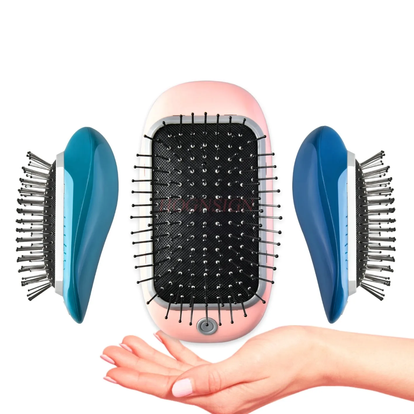 Air cushion massage comb hairdressing rechargeable vibration magnetic comb portable ion head massage comb