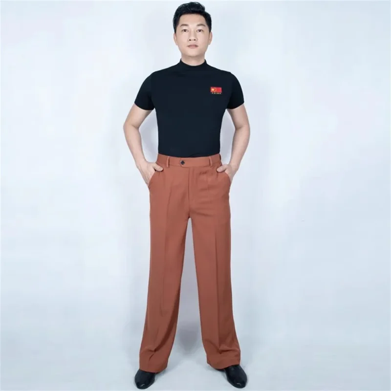 Nouveauté hommes Jazz/danse latine casseroles couleur noire femmes pantalons de danse de salon vêtements de danse un bouton pratique/pantalon de Performance