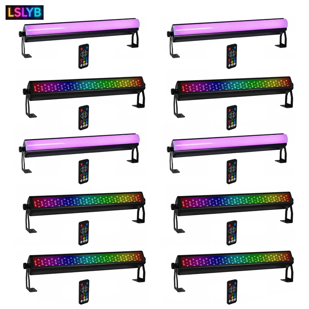 

10PCS / 50w LED Stage Pixel Lights Bar RGBW Strobe Pixel 2in1 Effect Wash Wall Lights 108LED Stage Light