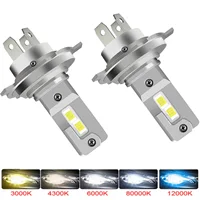 2 uds 30000LM H4 9003 H7 bombillas de faros LED Canbus sin Error H4 Hi/Lo 9005 HB3 9006 HB4 H1 H11 lámparas de haz 6000K luz blanca para automóvil