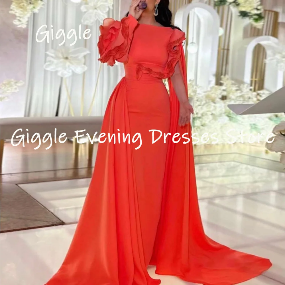 Giggle Chiffon A-line Scoop Neckline Popular Ruffle Formal Prom Gown Floor-length Evening Elegant Party Dresses for Women 2023