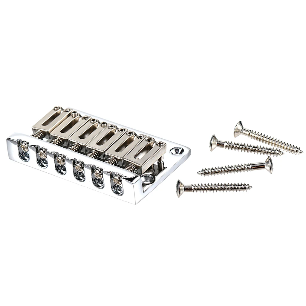 

Professional 6String Electric Guitars Hardtail Bridge for Stratocaster Telecaster Style Fixed Bridge Heavy Duty Steel Base Plate