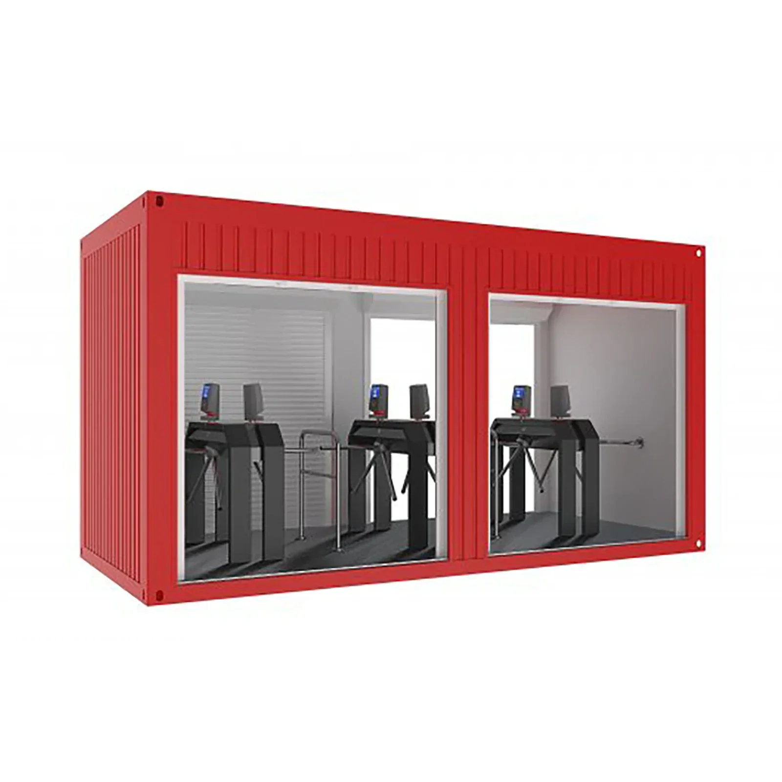 Secure Container Turnstile Gate For Industrial Sites With Biometric And RFID Support