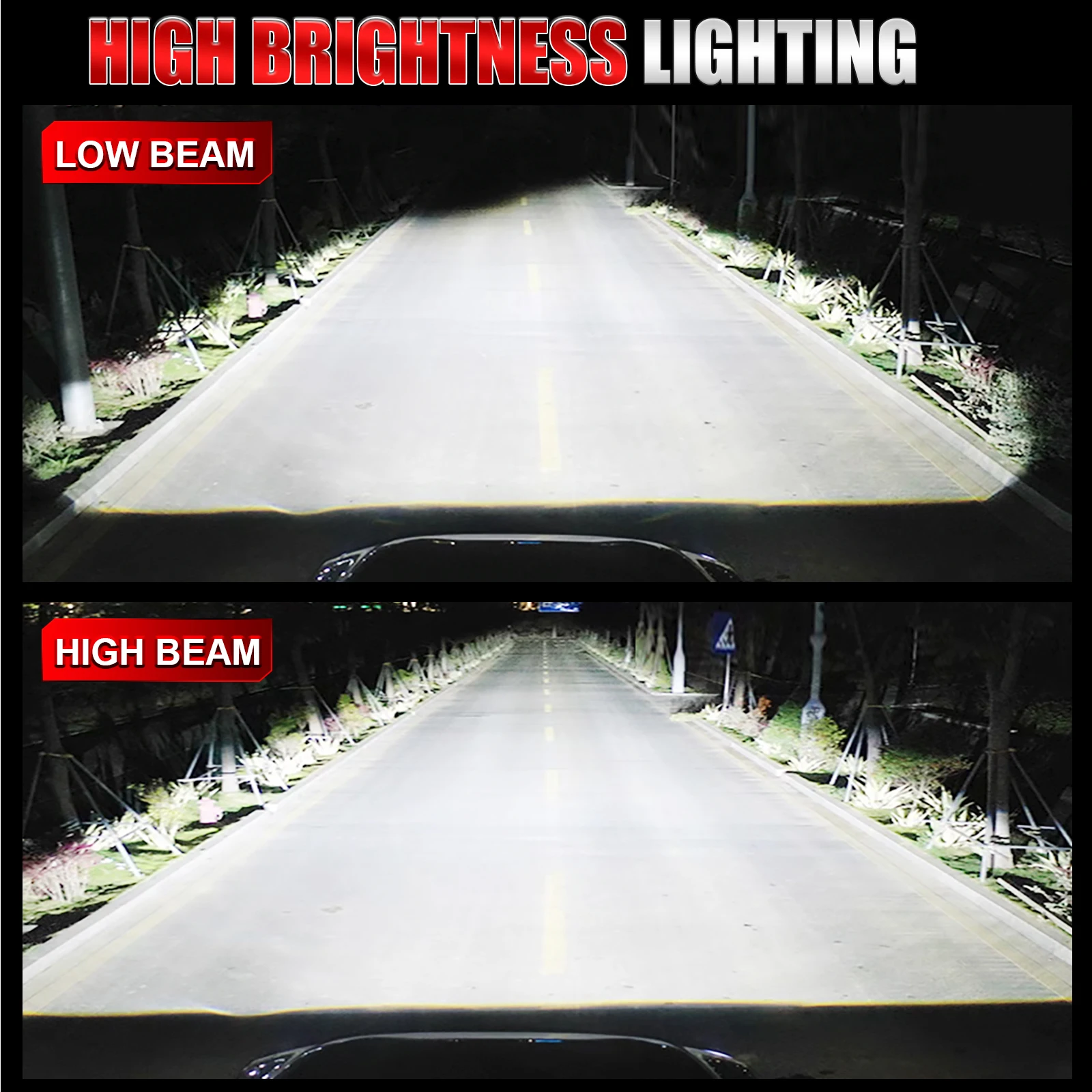 Bullvision H7 H4 H11 LED Mini Lens Headlight H8 9005 9006 HB3 HB4 Canbus Turbo LED Projector Bulb 6000K Auto/Moto Lamp Fog Light gallery 3