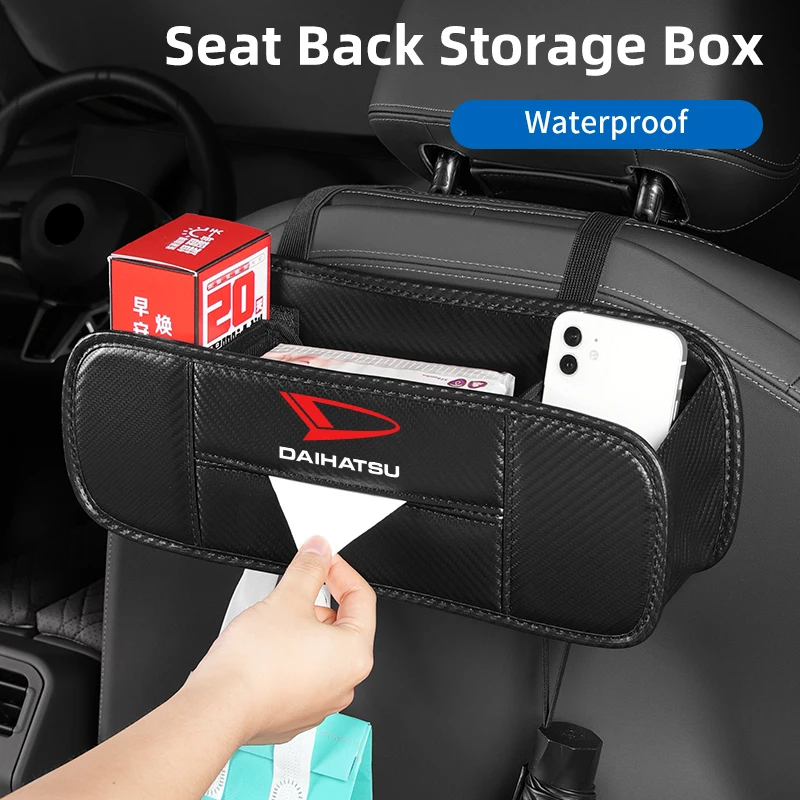 Car Seatback Organizer Tissue Storage Box Cup Holder Accessories For Daihatsu Terios Sirion Mira Materia Rocky YRV Feroza Charad