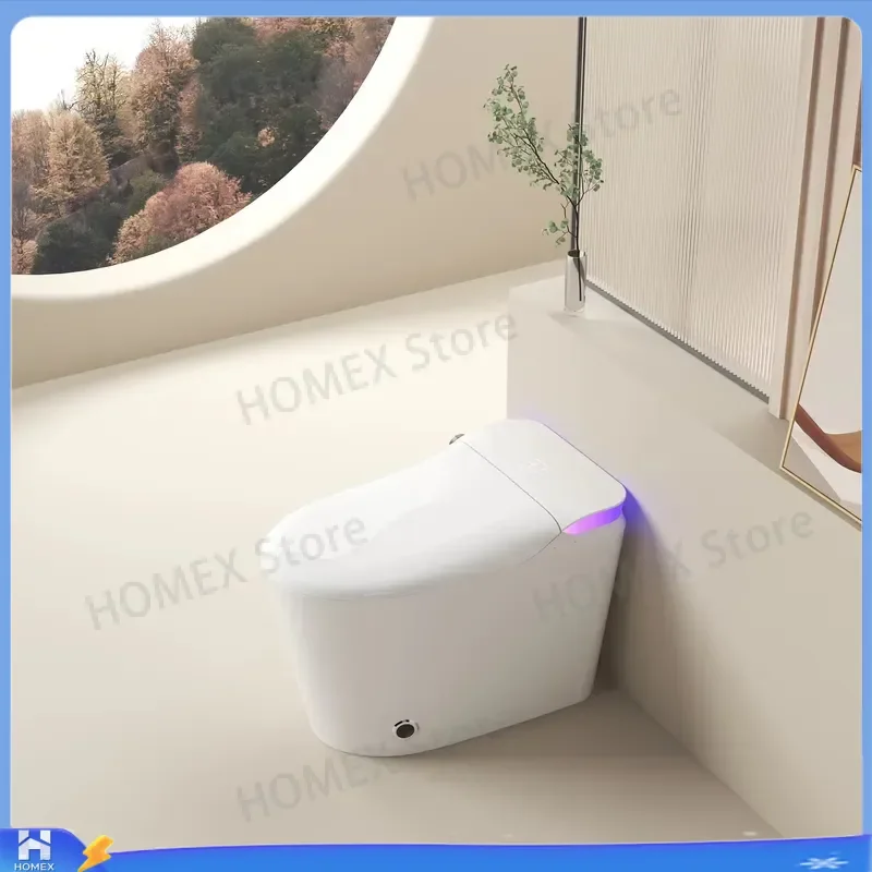 Smart Automatic Flush Toilet Floor Standing Ceramic Integrated Sensor Bidet Modern Bathroom Sanitary Ware Hands Free WC