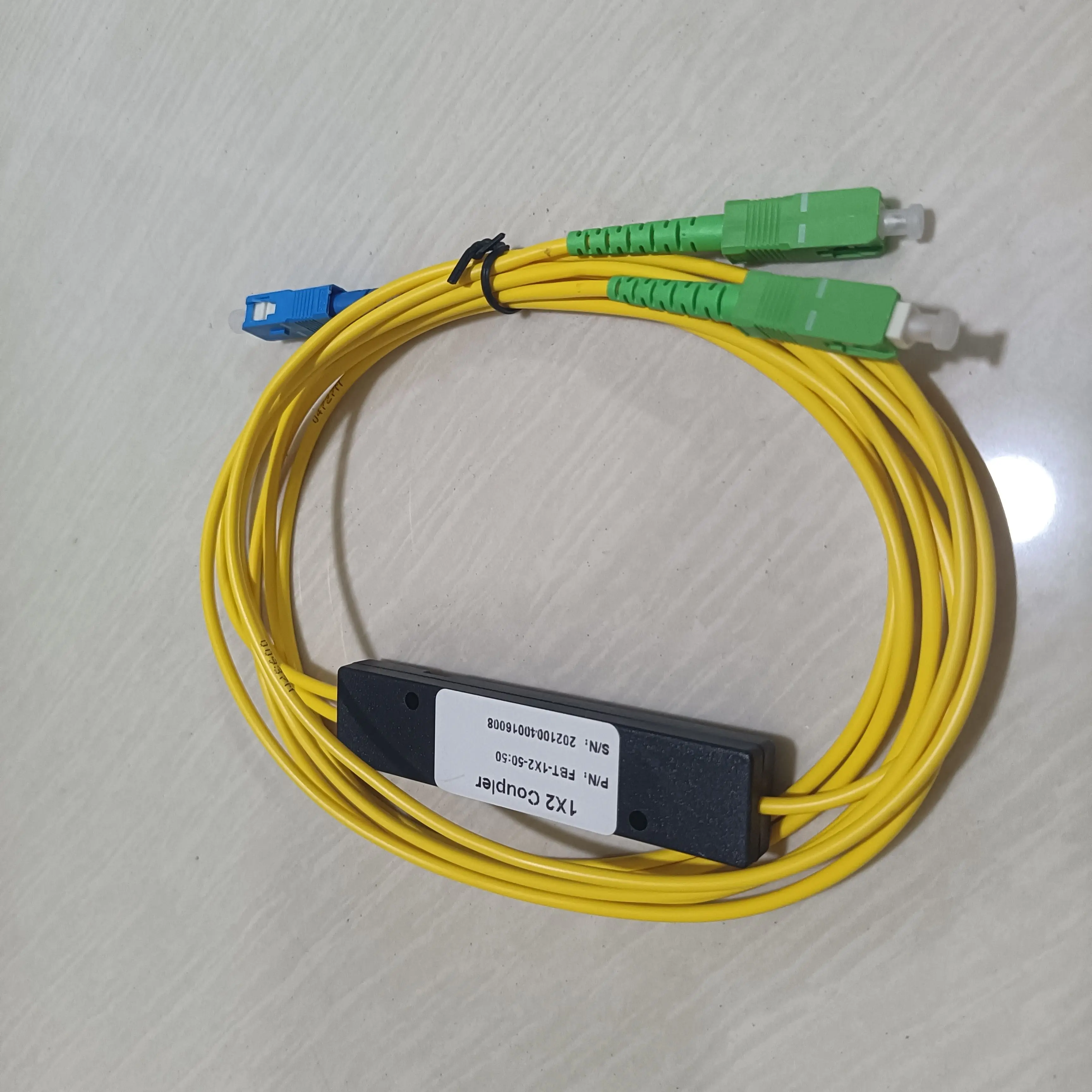 5pcs/lot 1X2 SC/UPC-SC/APC PLC Singlemode Fiber Optical Splitter FTTH PLC Fabrica Esse Splitter Box SM PLC 1x2 SC/UPC SC/APC