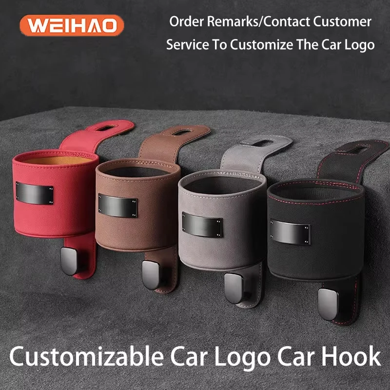 

WEIHAO New Suede All Inclusive Seat Back Multifunctional Hook Phone Holder Cup Holder Car Parts All Inclusive Water Cup Holder