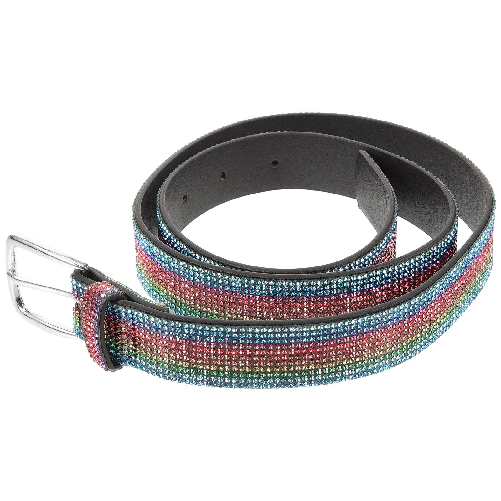 

Rainbow Rhinestone Waist Belt Adjustable Buckle for Women Jeans Dress Pants Stylish Waist Belt Dress Belts for Women