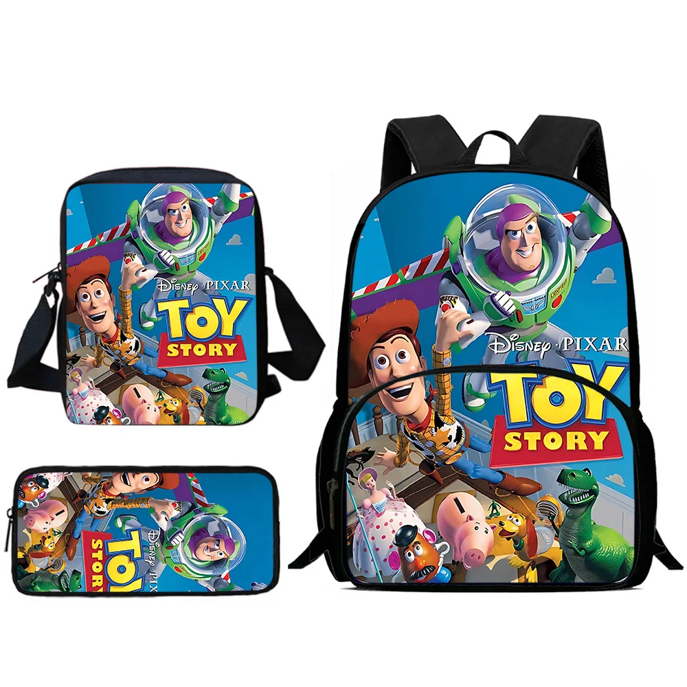 Child Toy Story Buzz Lightyear Backpacks Shoulder Bag Pencil Case Pupil Large Capacity School Bags for Boys Girls Best Gift