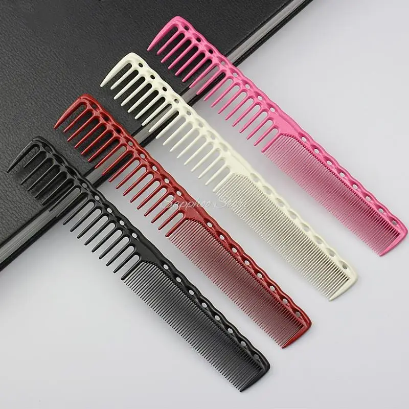 Japanese Heat Resistance Double Sided Comb 18.5cm Resin Classic Multifunctional Haircut Comb For Salon Hairdressing