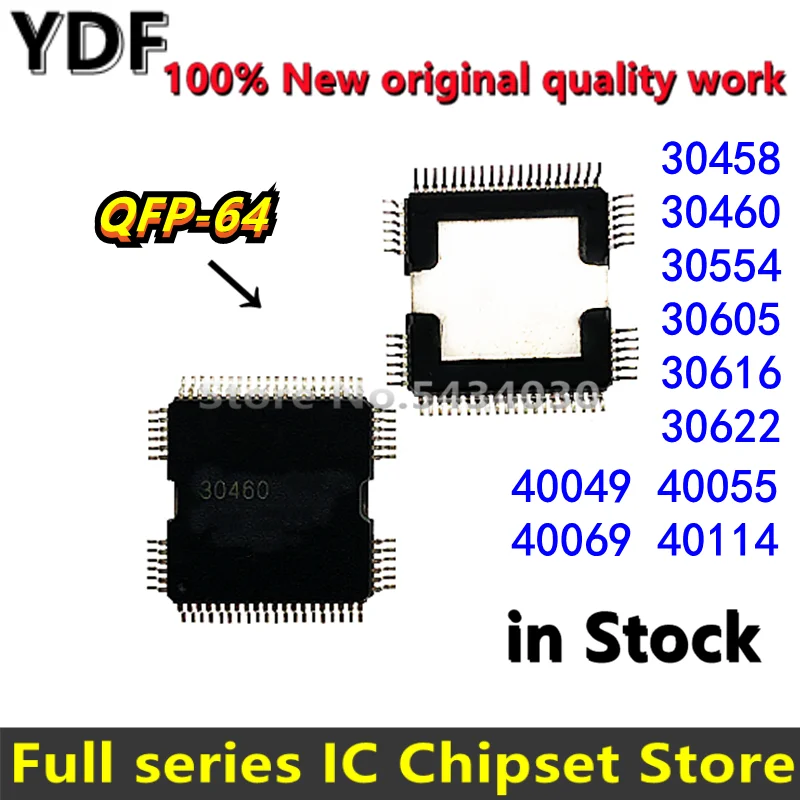 (5pcs) 100% New 30458 30460 30554 30605 30616 30622 40049 40055 40069 40114 QFP-64 Chipset
