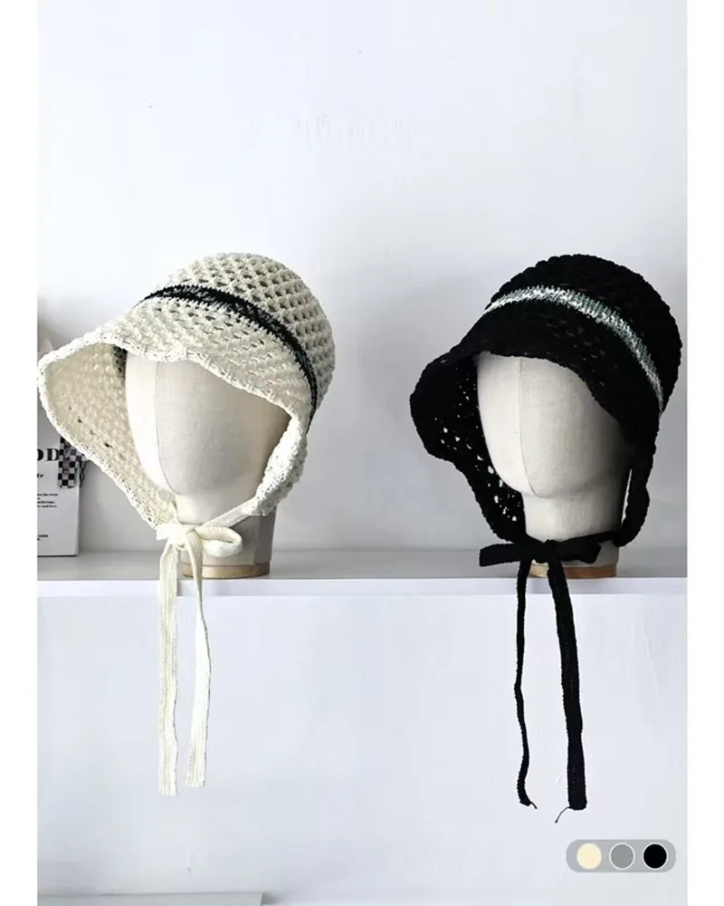 

Large Brim Woven Bucket Hat Women's Beach Vacation Fisherman Hat Summer Foldableable Large Size Cut Out Sun Protection Hat