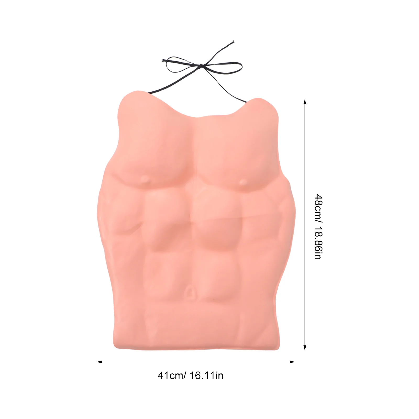 Falso músculo peitoral eva traje leve fita laços para halloween masquerade festa cosplay desempenho peito decorativo