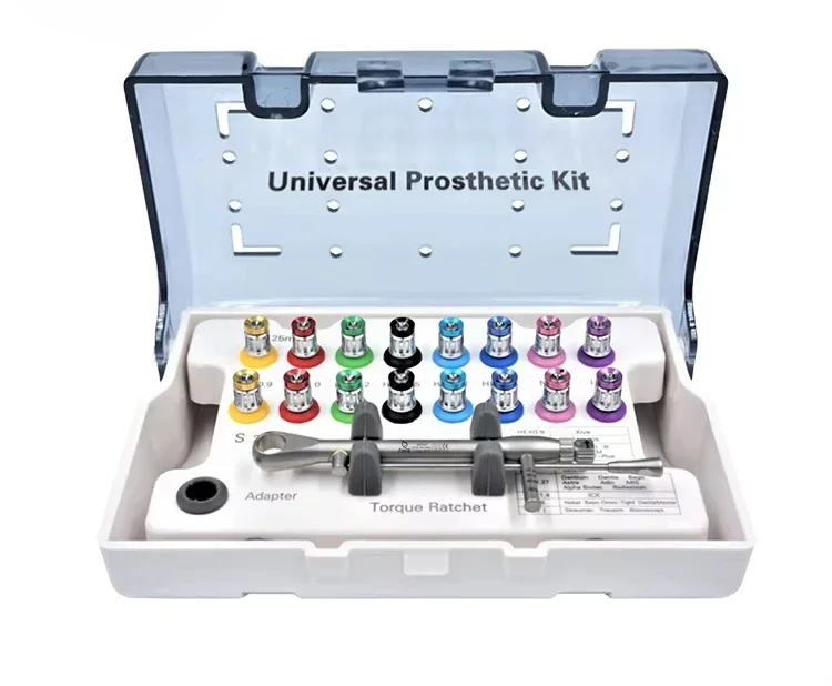 

Dentals Implants Screwdrivers Kit Universals Prosthetics Torques Wrench Dentistrys Implants Restorations Tool with 16pcs drivers