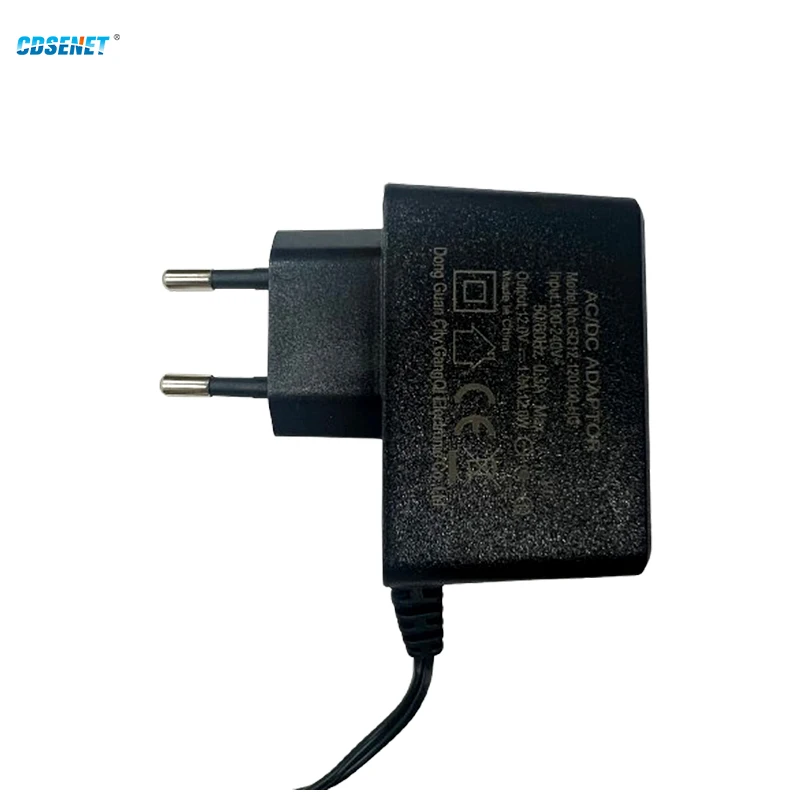 12W Power AC-DC Leaded Power Adapter CDSENET GQ12-120100-HG DC Output PC ABS For Wireless Modem DTU EU Version