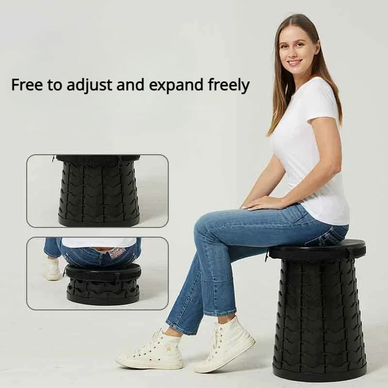 nordic 38cm Large diameter load-bearing folding stool Home storage Ottomans Outdoor camping folding toilet stool Fishing stools image 3
