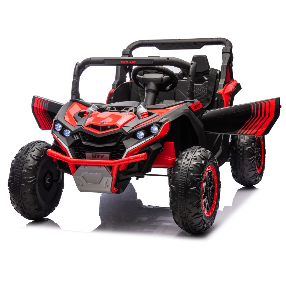 UTV da cavalcare per bambini a 2 posti 24 V con telecomando, crash bar, adatto per bambini dai 3 anni in su Auto elettrica per bambini