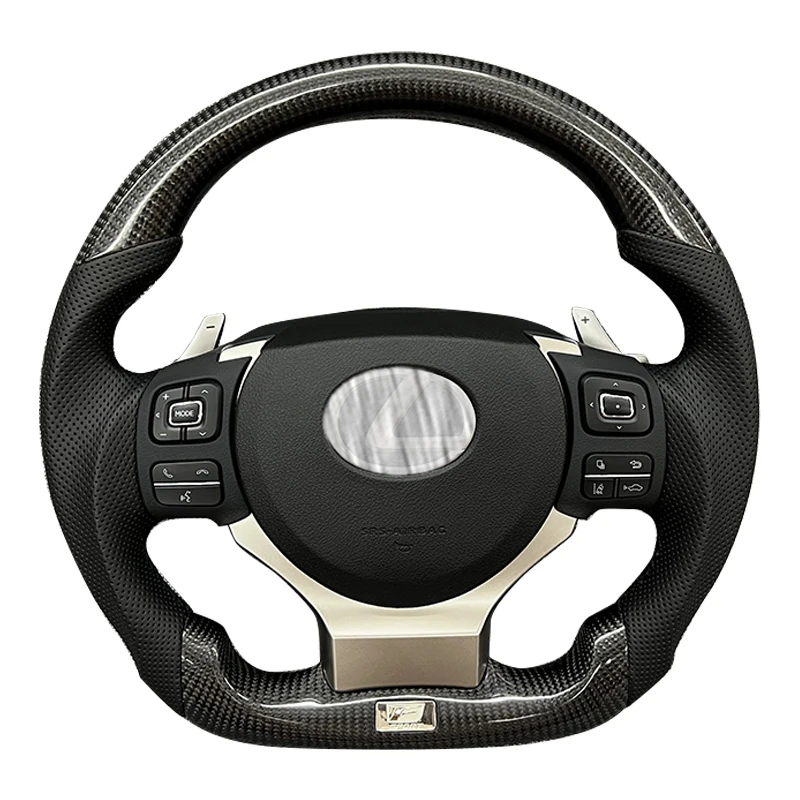 RCF Carbon Fiber Steering Wheel Compatible With Lexus Land Cruiser Mark X Crown Prado Alphard Steering Wheel Carbon Fiber