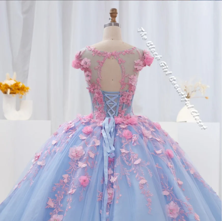 Princesa Tutu, estético simples, flores delicadas, lantejoulas frisadas, 15 vestidos Quinceanera, festa oca, cor estética, 2024