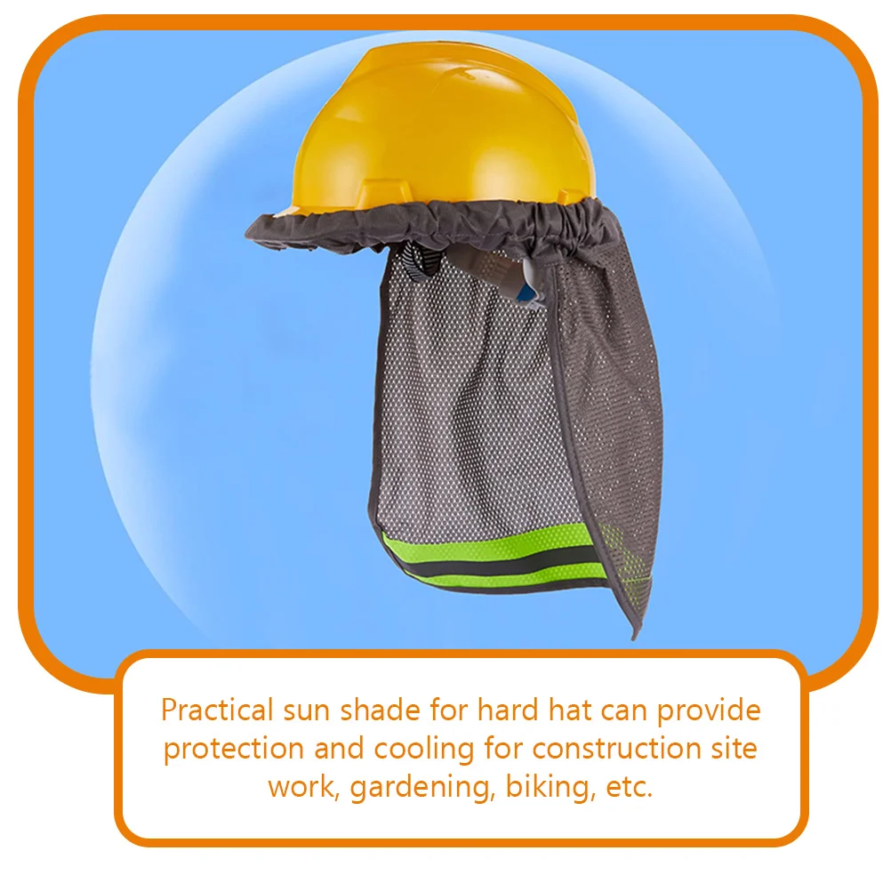 2 Pcs Worker's Hat Brim Hard Shade for Neck Protector from Sun Net Polyester Construction Accessories Man