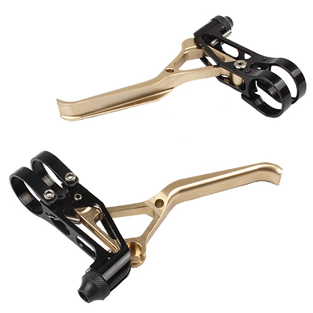 

2pcs Brake Handle Bike Crank Lever Golden Aluminum Alloy Durable Corrosion Resistant Stability Mountain
