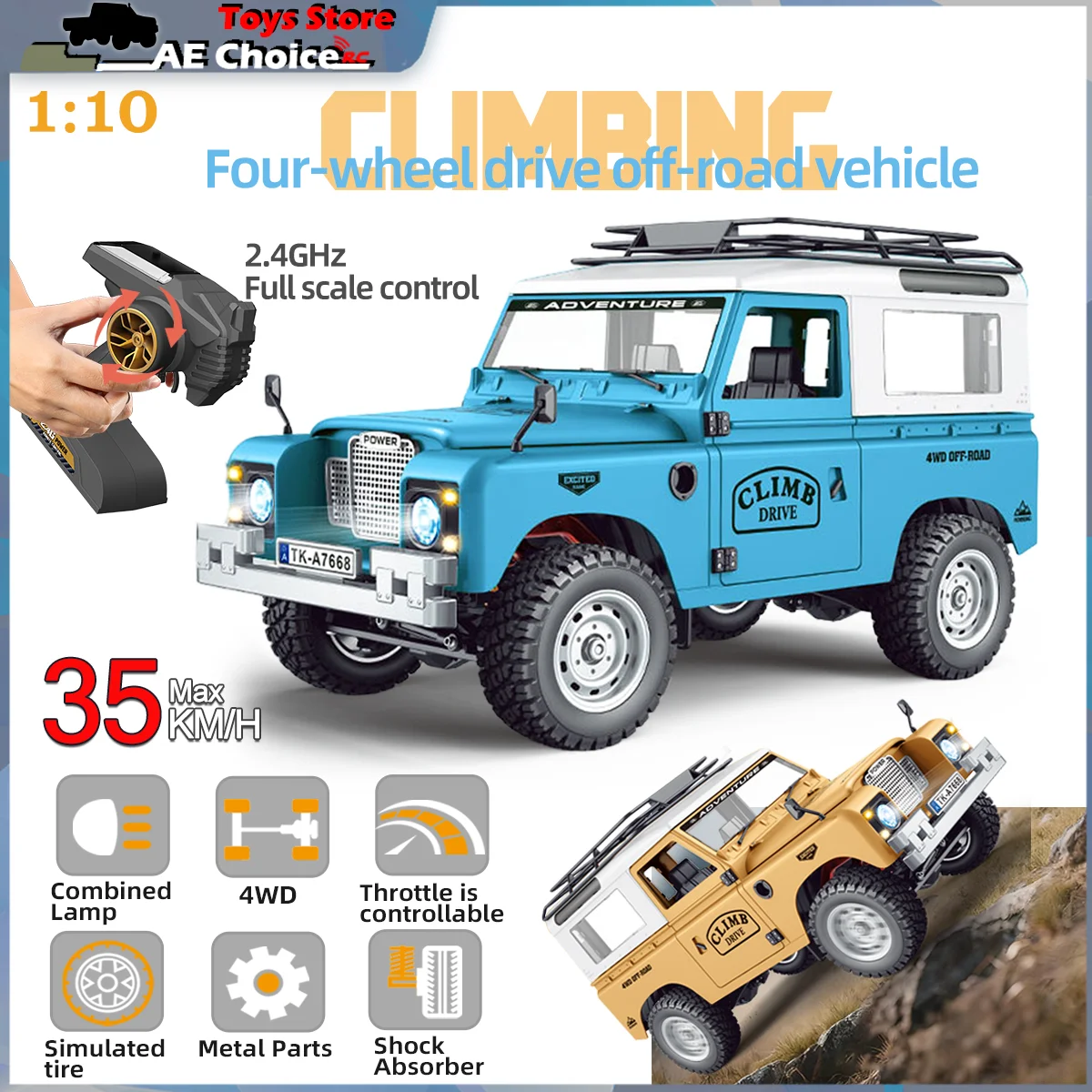 SG SG1009PRO SG1010PRO 1:10 RC Rock Crawler 2.4GHz with LED Light Metal Chassis 15km/h 4WD RTR Off-Road Truck Toys Gifts