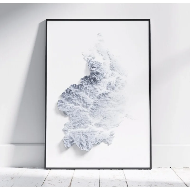 Mapa topográfico plano – Lienzo minimalista sin marco de Wiltshire, Guam, Devon, Surrey para decoración del hogar y sala de estar 2026