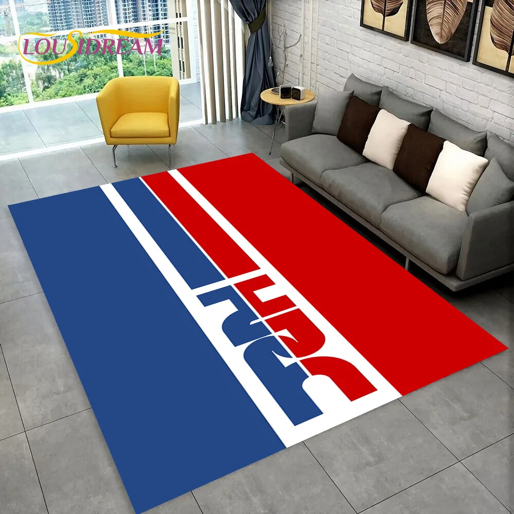 HRC Racing  HONDA Logo Motorcycle 3D Carpet Rug for Home Living Room Bedroom Sofa Doormat Decor,kids Area Rug Non-slip Floor Mat