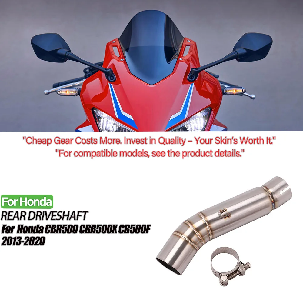 

Slip On For CBR500 CBR500X CB500F 2013 2014 2015 2016 2017-2020 Motorcycle Exhaust Escape System Modified Middle Link Pipe 51mm